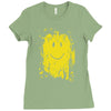 mud smiley face Ladies Fitted T-Shirt