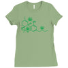 thc pot leaf molecule Ladies Fitted T-Shirt