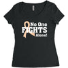 No 0ne Fights Alone Women's Triblend Scoop T-shirt