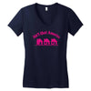 tribut t shirt john mellencamp   kleine rosa h&auml;user Women's V-Neck T-Shirt