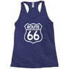 route 66 stampa bianca starda america sport Racerback Tank