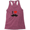 i love mustache Racerback Tank