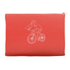 shark riding bicycle bike funny Accessory Pouches