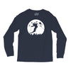 skiier moon moonlight silhouett Long Sleeve Shirts