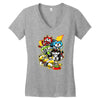 lion collector vectorized Women's V-Neck T-Shirt
