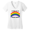 love is a rainbow Women's V-Neck T-Shirt