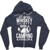 love whiskey and camping! Zipper Hoodie