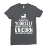 always be a unicorn Ladies Fitted T-Shirt