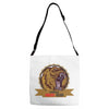 danger angry bear Adjustable Strap Totes