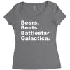 bears, beets, battlestar galactica Women's Triblend Scoop T-shirt