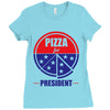 pizza for prez Ladies Fitted T-Shirt