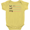 practice your texting Baby Onesie