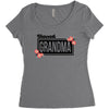 blessed grandma with flower Women's Triblend Scoop T-shirt