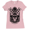 samurai skull Ladies Fitted T-Shirt