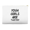 yoga girls are twisted Accessory Pouches