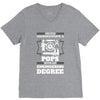 Never Underestimate A Pops With An Engineer Degree V-Neck Tee
