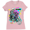 pop biker Ladies Fitted T-Shirt