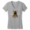 realistic bee Women's V-Neck T-Shirt