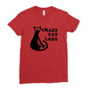 crazy cat lady Ladies Fitted T-Shirt