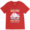 I Wish I Were a Unicorn So I Could Stab Idiots with My Head V-Neck Tee