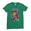 brain drain fox Ladies Fitted T-Shirt