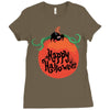 happy halloween Ladies Fitted T-Shirt
