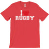 i love rugby mens funny cotton T-Shirt