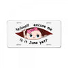 June Peeking Out Baby Girl License Plate