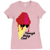 through being cool graphic Ladies Fitted T-Shirt