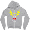 reindeer face novelty christmas Zipper Hoodie