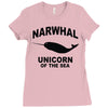 narwhal whale Ladies Fitted T-Shirt