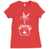 grow marijuana Ladies Fitted T-Shirt