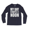 my day starts at noon Long Sleeve Shirts