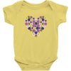 Pansy Heart Baby Onesie