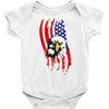 american eagle usa flag head Baby Onesie