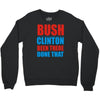 bush clinton large Crewneck Sweatshirt