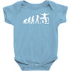 dj evolution funny music mixing djing disk jockey turntable Baby Onesie