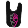 two coloured patterned skull   mens funny Baby Bibs