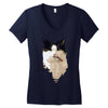 cat1 Women's V-Neck T-Shirt