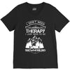 I Don't Need Therapy Just to Go Snowmobiling V-Neck Tee