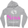 nana established 2017 Zipper Hoodie