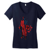 captain america flag abstract Women's V-Neck T-Shirt