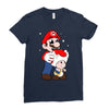 mario licking toad Ladies Fitted T-Shirt
