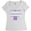 i crochet so i don't choke people save a life, send yarn Women's Triblend Scoop T-shirt