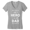 i have a hero i call him dad 2 Women's V-Neck T-Shirt