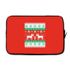 reindeer christmas ugly sweater Laptop sleeve