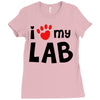i love my lab labrador Ladies Fitted T-Shirt