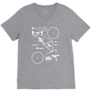 bicycle cyclopath bike hobby exploded V-Neck Tee