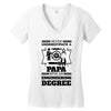 Never Underestimate A Papa With An Engineer Degree V-neck tee