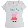 peppa pig sister pig Women's Triblend Scoop T-shirt